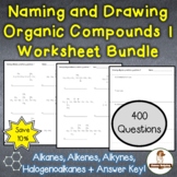Organic Chemistry Worksheet Bundle 1: Naming and Drawing O