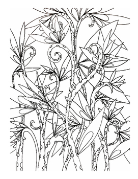 Preview of Organic Flower Coloring Sheets 11 pack