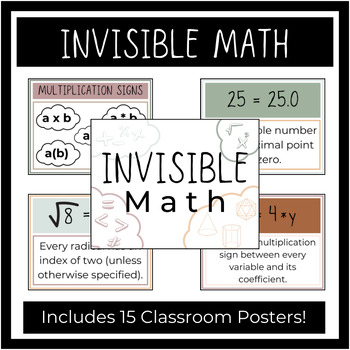 Preview of Organic Invisible Math Posters