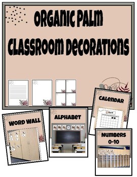 Preview of Organic Palm Classroom Decorations