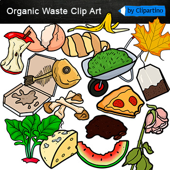 Preview of Organic Waste Clip Art/ Waste Сompost Clip art/ Science clipart commercial  use