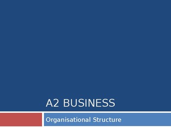 Preview of Organisational Structure, Delayering, Span of Control A Level IB Business PPTs