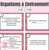 Organisms & Environments Task Cards | 5th Grade Science | Structures & Function