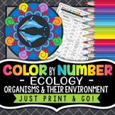 Organisms & Their Environment Color by Number - Ecology Co
