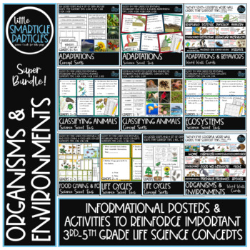 Preview of Organisms and Environments Activities Super Bundle