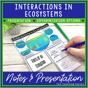 Preview of Organisms and Environments | Interactions in Ecosystems Notes with Presentation