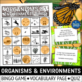 Organisms and Environments Life Science Bingo Game