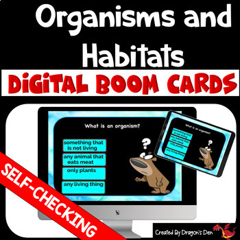 Preview of Organisms and Habitats Digital Boom Cards