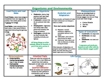 Preview of Organisms and Their Environments Texas Science STAAR Review