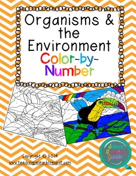 Preview of Organisms and the Environment Color-by-Number FREEBIE