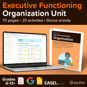 Preview of Organization — Executive Functioning Unit — PDF & Google Slides Bundle