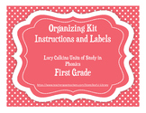 Organization Kit & Labels for Lucy Calkins Units of Study 