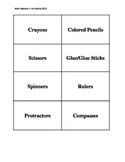 Organization Labels for Math Classroom
