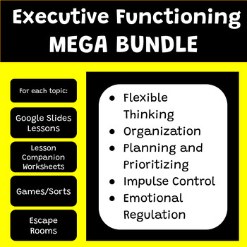 Preview of Executive Functioning MEGA BUNDLE: Lessons, Worksheets & Activities
