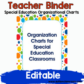 Preview of Editable Teacher Binder Special Education Organizational Charts