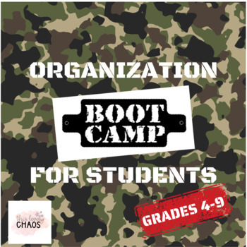 Preview of Organization Skills Bootcamp for Students - EDITABLE Slides