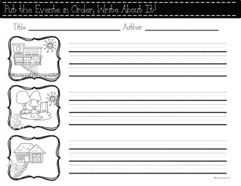 organization station writing trait activities by a grade one nut