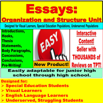 Preview of Interactive Essay and Writing Digital Unit: Google Slides, PowerPoint