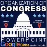 Organization of Congress PowerPoint /  Google Slides w/vid