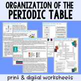 Organization of the Periodic Table - Reading Comprehension