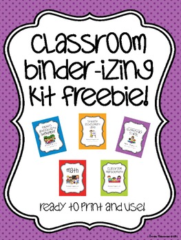 Preview of Organizational Binders and Labels for Elementary Teachers