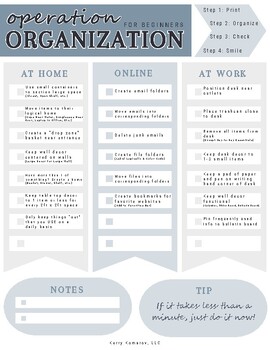 Preview of Organizational Checklist