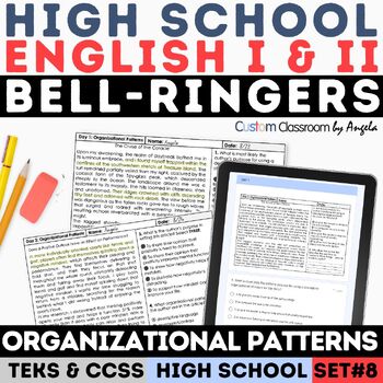 Preview of STAAR Organizational Patterns Bell-Ringers High School Text Structure