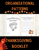 Organizational Patterns: Thanksgiving Booklet