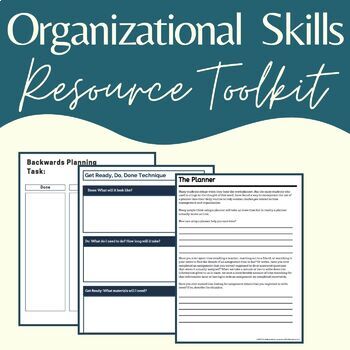 Preview of Organizational Skills Resource Toolkit For Teens