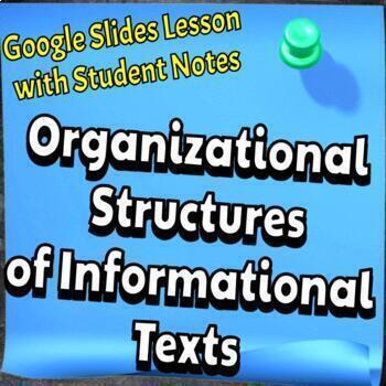 Preview of Organizational Text Structures TED Talks Lesson - Google Slides - No Prep!