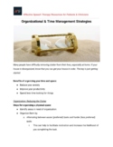 Organizational & Time Management Strategies