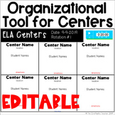 Organizational Tool for Centers - Editable Slides to Display