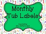 Organizational Tub Labels