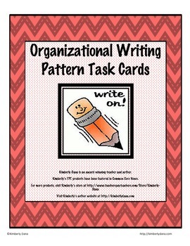 Preview of Organizational Writing Patterns Task Cards