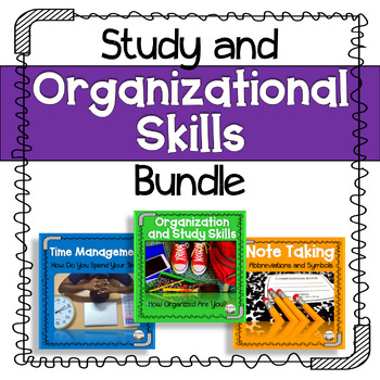 Preview of Organizational Skills and Time Management and Study Skills Activities Bundle 