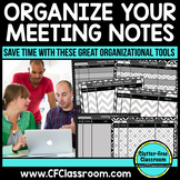 Organize YOUR MEETING NOTES - {Blackline Design Collection}
