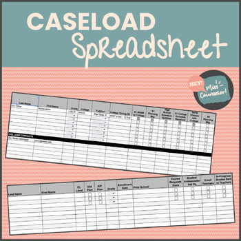 Preview of Organize Your Caseload Spreadsheet