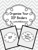 Organize your Student IEP Binder with Dividers