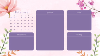 Organized Desktop Background Feb 2022 by Megan Balcer | TPT
