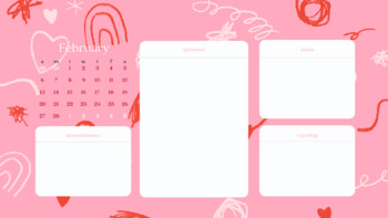 Organized Desktop Background Feb 2022- Valentines Day by Megan Balcer
