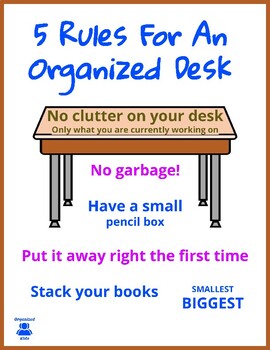 Preview of Organized Kids:  Organized Desk