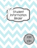 Organized Student Information Binder