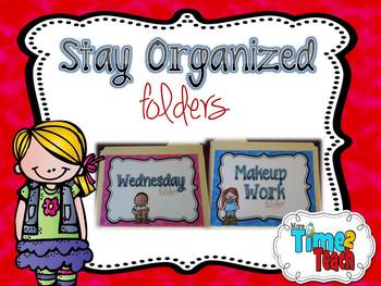Preview of Organized Work Folders: Editable {Kids Theme}