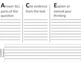 Organizer for Writing in Response to Reading (using A.C.E.)