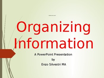 Preview of Organizing Information