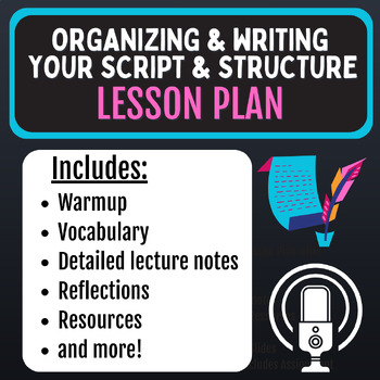 Preview of Organizing and Writing Your Script & Structure [Podcasting Lesson Plan]