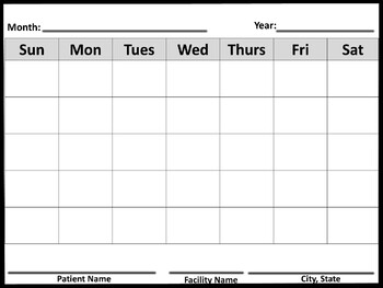 Adult Orientation: Large Print Calendar (Holidays) by Tara B the SLP