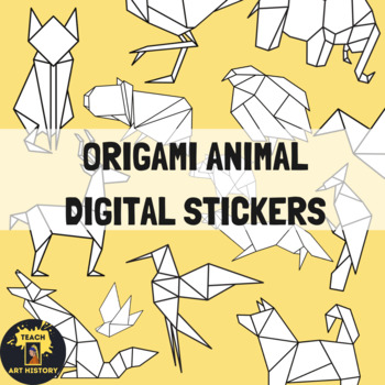 Preview of Origami Animals Digital Stickers Set