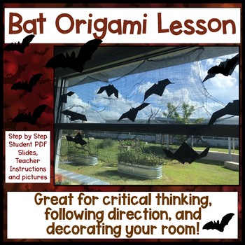 Preview of Origami Bat Halloween Critical Thinking Activity