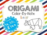 Origami Color-By-Note Bear with Ta, Titi & Ta-a